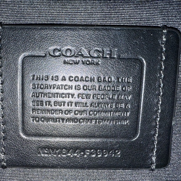 Coach Men's Gray and Black Signature Backpack - Picture 6 of 10